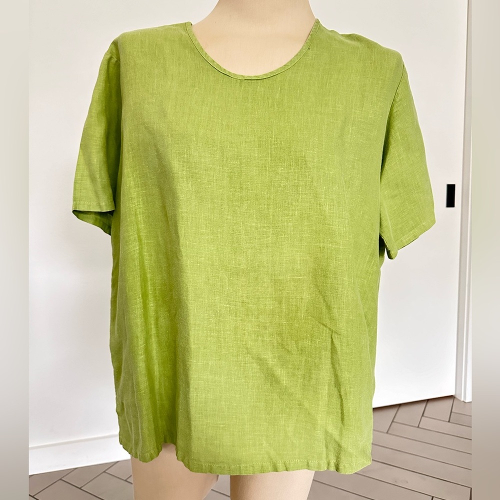 Bryn Walker 100% linen top in Citrine